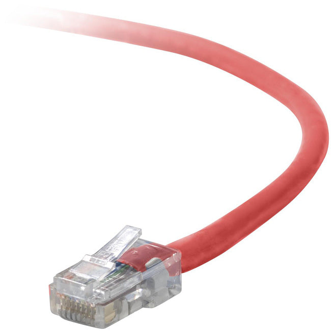 BELKIN INTERNATIONAL INC, 8Ft Cat5E Patch Cable, Utp, Red Pvc Jacket, 24Awg, T568B, 50 Micron, Gold Plated