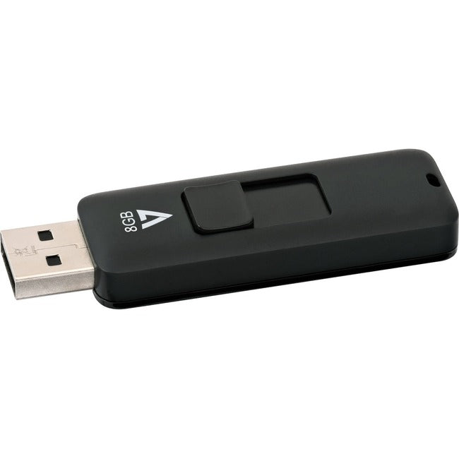 MÉMOIRE V7, 8Gb Flash Drive Usb 2.0 Black,Retractable Connector Rtl