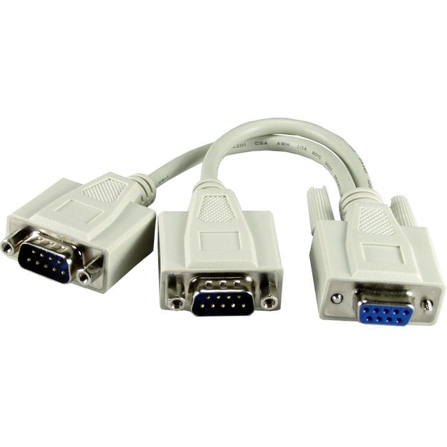 QVS, 8In Serial Db9 Female To,Db9 Male & Male Splitter Cable (Câble séparateur Db9 femelle vers Db9 mâle et mâle)