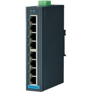 ADVANTECH (B+B SMARTWORX), 8Port 10/100Mbps Ethernet Switch,Wide Temp C1D2 Low Pwr Input