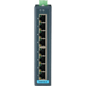 ADVANTECH (B+B SMARTWORX), 8Port 10/100Mbps Ethernet Switch,Wide Temp C1D2 Low Pwr Input