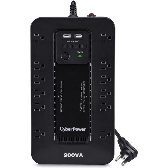 CyberPower Systems, Inc, 900Va/500W 120V 15A 12 Sorties 2 Ports de charge USB Cordon de 5 pieds Garantie 3 ans