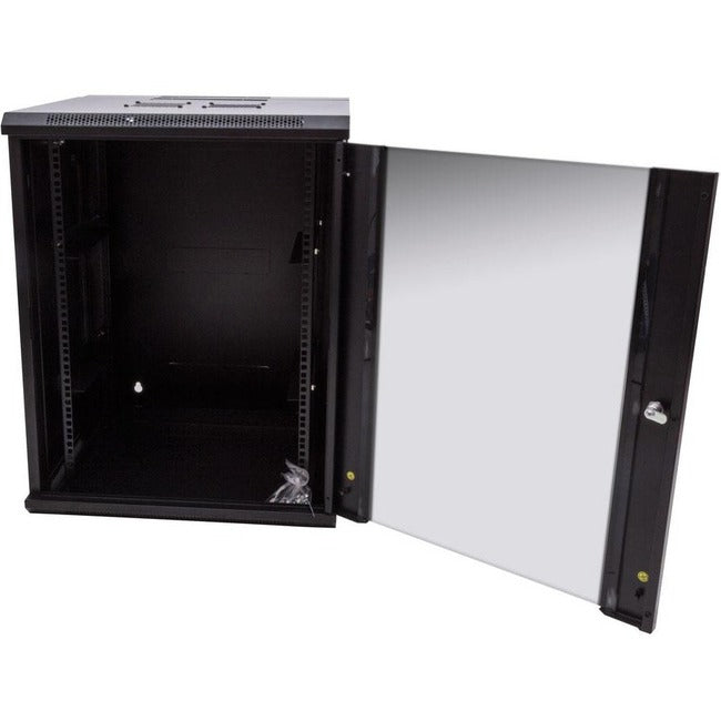 L'INNOVATION D'ABORD / LES SOLUTIONS EN RACK, 9U Double Section Wall Mount, Swing Out Rack With Glass Door