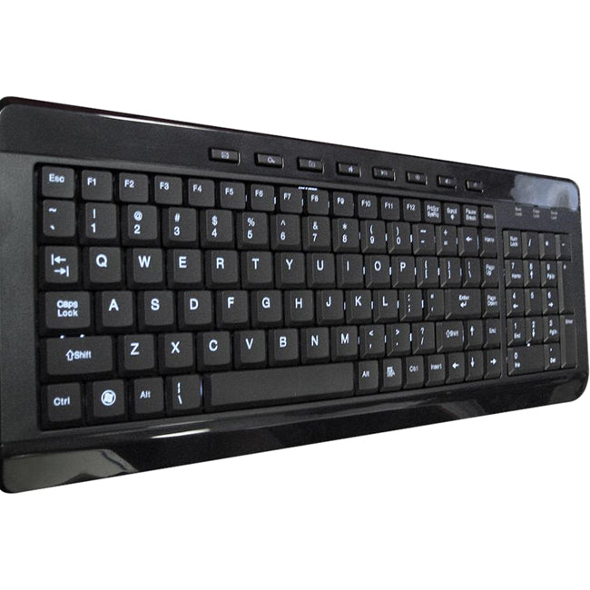 ERGOGUYS, A4Tech Black Usb Wired Slim,Keyboard W/ Blue Led