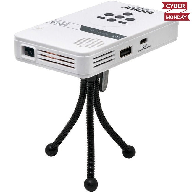 AAXA-PROJECTEURS, Aaxa Pico Projecteur Led avec 80 minutes d'autonomie, Mini-Hdmi, 15,000 heures d'autonomie des Led, et Media Player