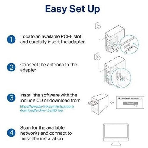 TP-LINK Technologies Co., Ac1200 Wi-Fi Bluetooth 4.2 Pcie,Adapter