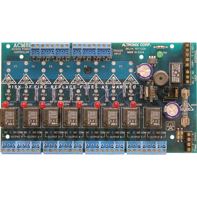 ALTRONIX, Access Dist Mod 8 Ptc Pwr Out,12/24Dc Oper Fai Selectable By Out Acm8Cb