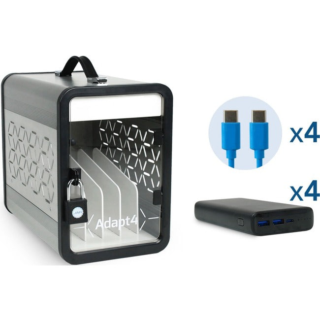 JAR SYSTEMS, LLC, Adapt4 Ac Charging Station With Active Charge Upgrade - Adapt4-Activ - 4-Bay Cha