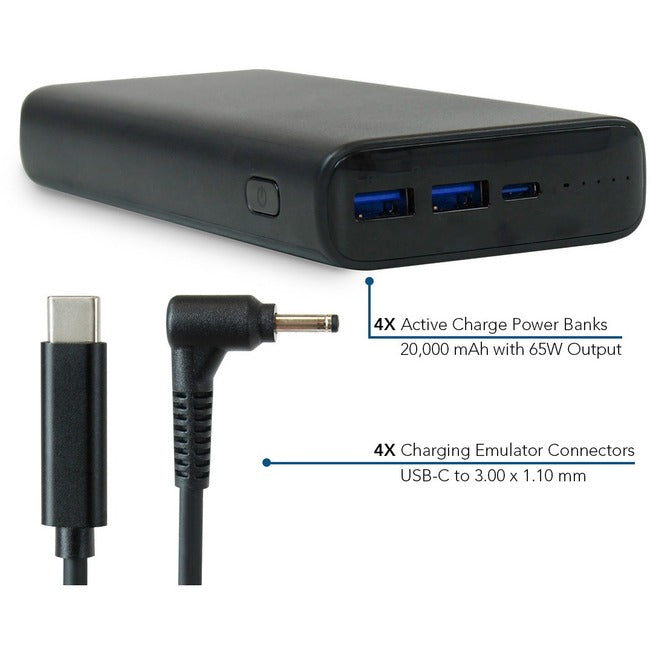 JAR SYSTEMS, LLC, Adapt4 Active Charge Upgrade With Acer Connectors - 4X 20,000 Mah Active Charge