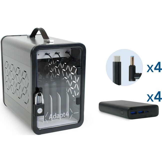 SYSTÈMES DE JAR, LLC, Adapt4 Usb-C Charging Station With Active Charge Upgrade And Hp Connectors - Ada Jar-A4Usbc2Ypbc13