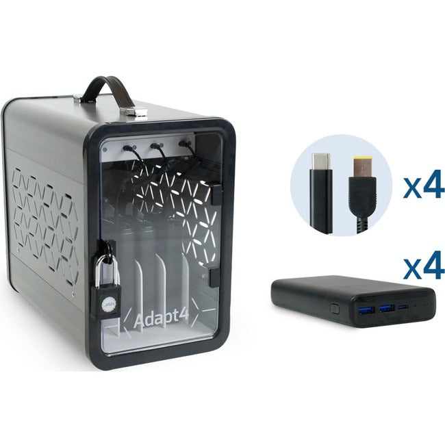 SYSTÈMES DE JAR, LLC, Adapt4 Usb-C Charging Station With Active Charge Upgrade and Lenovo Connectors - Jar-A4Usbc2Ypb11E