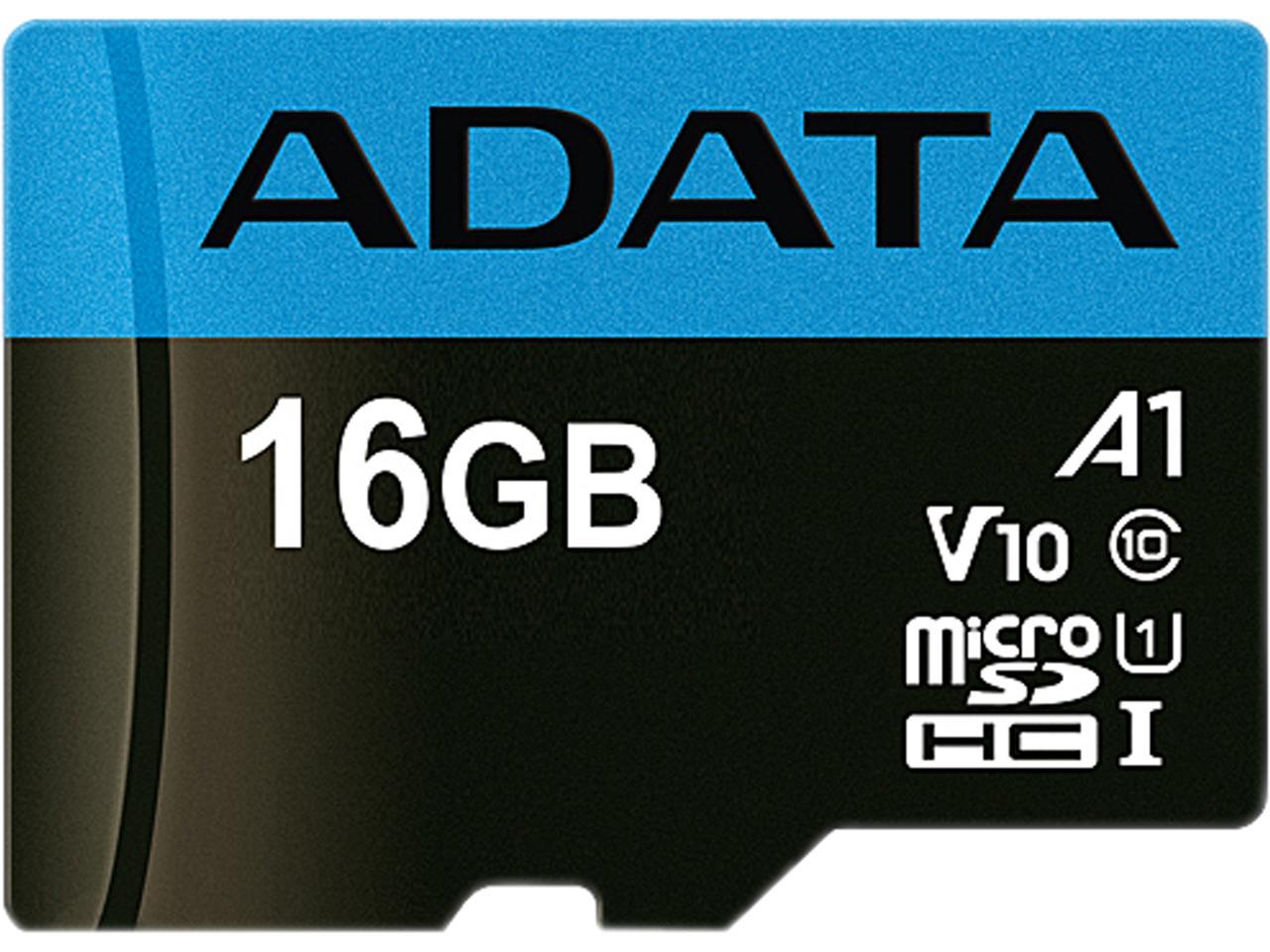 ADATA, Adata 32Gb Premier Microsdhc Uhs-I / Class 10 V10 A1 Memory Card With Sd Adapter, Speed Up To 100Mb/S (Ausdh32Guicl10A1-Ra1)