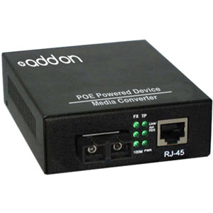 ADDON, Addon 10/100Base-Tx(Rj-45) Vers 100Base-Fx(Sc) Mmf 1310Nm 2Km Poe Media Converter Add-Fmcpd-Fx-Sc