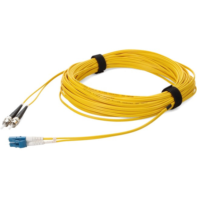 ADD-ON, Addon 40M Lc (Male) To St (Male) Os2 Straight Yellow Duplex Fiber Ofnr (Riser-Ra)