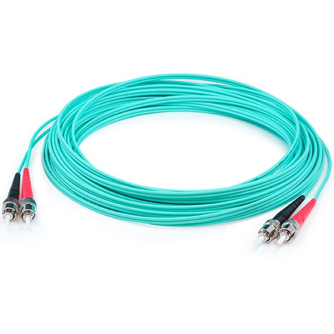 ADD-ON, Addon 7M St (Male) To St (Male) Aqua Om4 Duplex Fiber Ofnr (Riser-Rated) Patch Cable