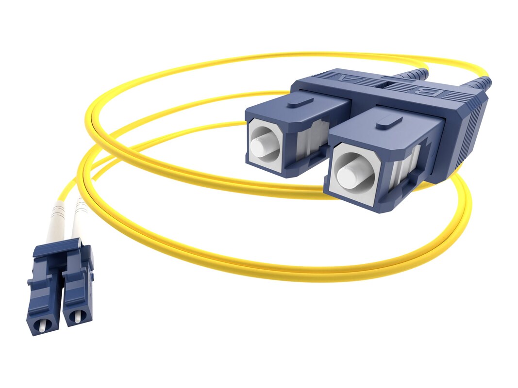 GROUPE DES NATIONS UNIES, LLC, Câble à fibre optique monomode Lc-Sc de 7 mètres, jaune, Ofnr, 9/125 micron, monomode