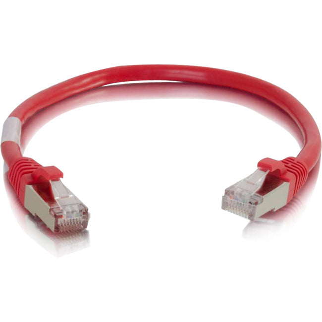 C2G, Câble de raccordement réseau Cat6 Snagless Shielded (Stp) 6In - Rouge