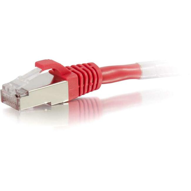 C2G, Câble de raccordement réseau Ethernet Cat6 Snagless Shielded (Stp) de 6 pieds - Rouge