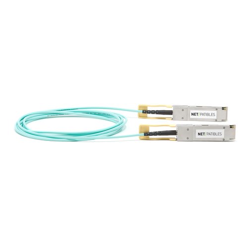 NETPATIBLES, Câble fibre actif Qsfpqsfp,Intel Omnipath Compatible 2M