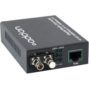 ADDON, Convertisseur de média Addon 10/100/1000Base-Tx(Rj-45) vers 1000Base-Bxu(St) Bidi Smf 1310Nm/1550Nm 20Km