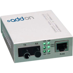 ADDON, Convertisseur de média Addon 10/100Base-Tx(Rj-45) vers 100Base-Bxd(St) Bidi Smf 1550Nm/1310Nm 20Km