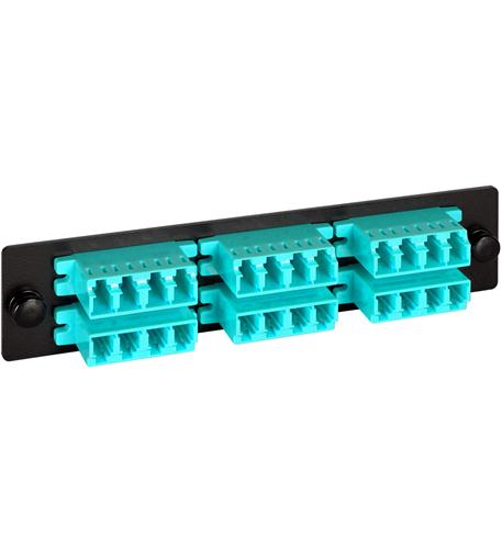 ICC, PANNEAU D'ADAPTATEUR- 6-QUAD LC- 24F- AQUA- 10G ICC-ICFOPL161G