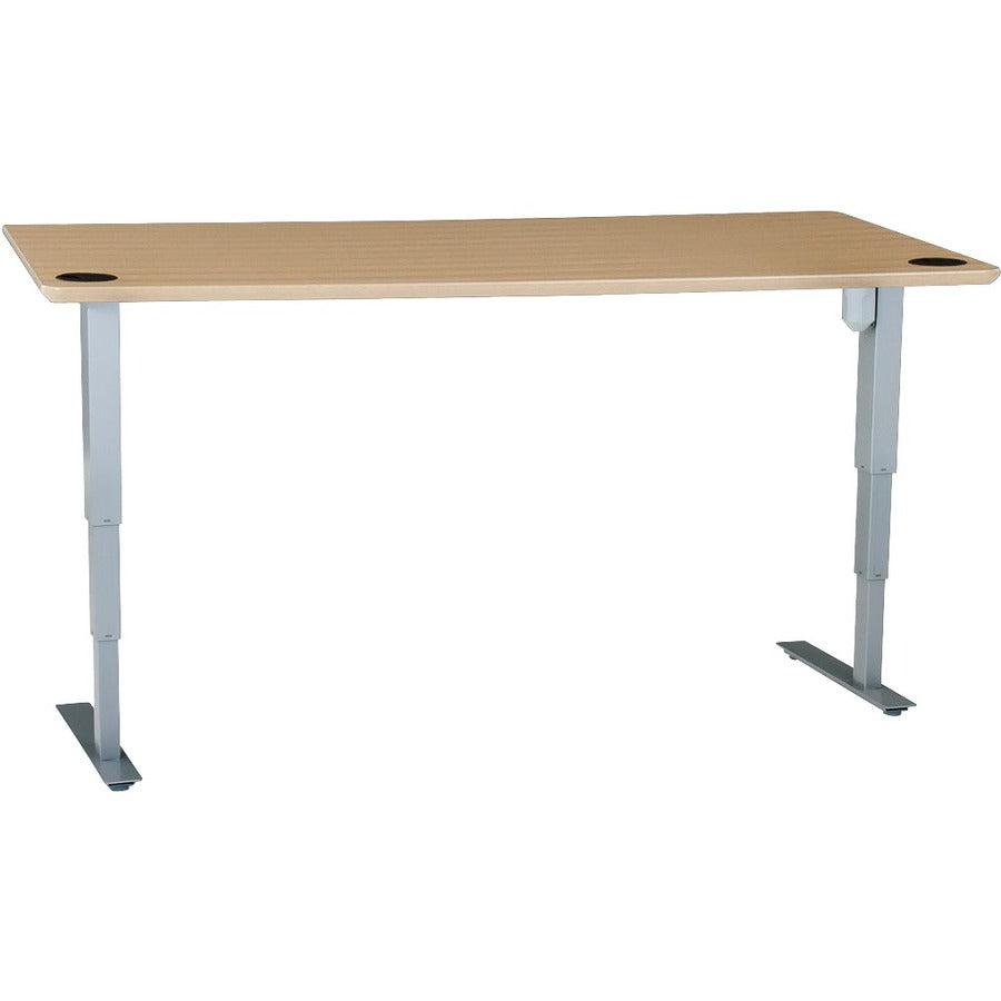 Ergoguys, LLC, PLATEAU DE TABLE 72-30IN EN PLACAGE DE HÊTRE MÉLAMINÉ AVEC STRUCTURE EN ACIER ARGENTÉ 501-378S17272-30SB