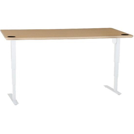 Ergoguys, LLC, PLATEAU DE TABLE 72IN EN PLACAGE DE HÊTRE MÉLAMINÉ AVEC STRUCTURE EN ACIER BLANC 501-378W17272-30SB