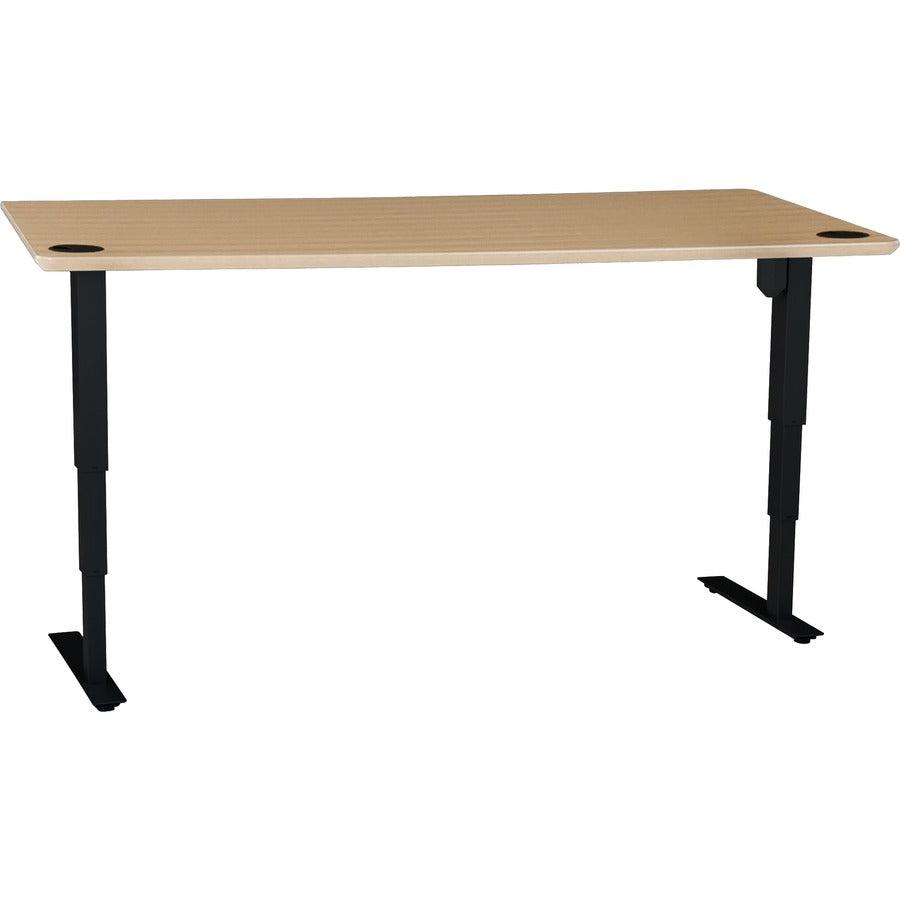 Ergoguys, LLC, PLATEAU DE TABLE 72IN EN PLACAGE DE HÊTRE MÉLAMINÉ AVEC STRUCTURE EN ACIER NOIR 501-378B17272-30SB